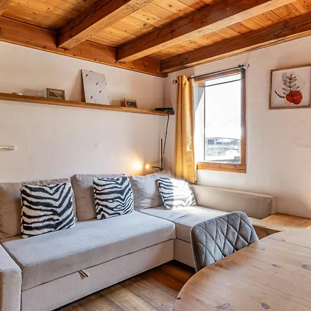 公寓 Balcon De L'arve - Charming Duplex In Centre 霞慕尼
